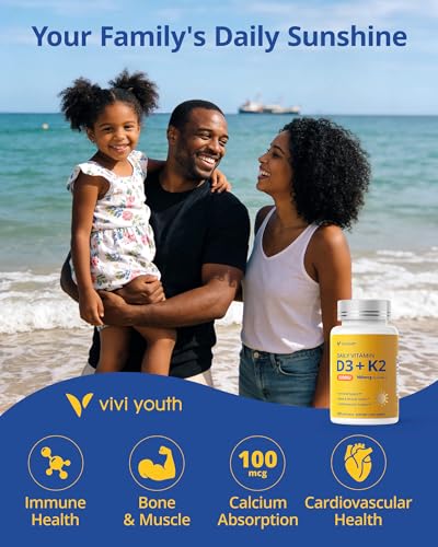 VIVI Youth Vitamin D3 K2 Softgels