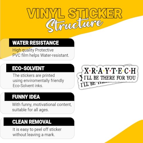 Sticker X-Ray Tech vinyle étanche pour gourde et ordinateur de radiographe - 5