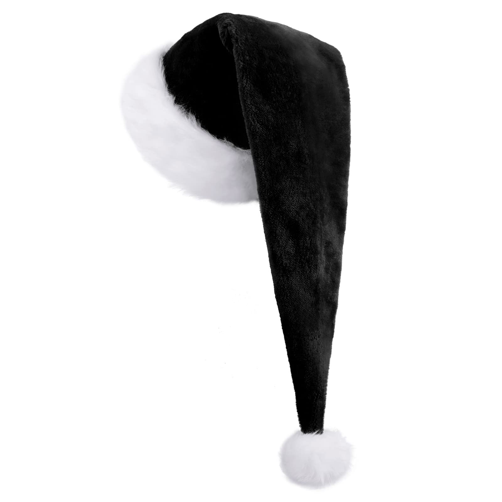 KONVINIT Cappello Natale,Cappello Babbo Natale Adulti,Cappello Babbo Natale Lungo,Cappello Babbo Natale Peluche per uomo e donna