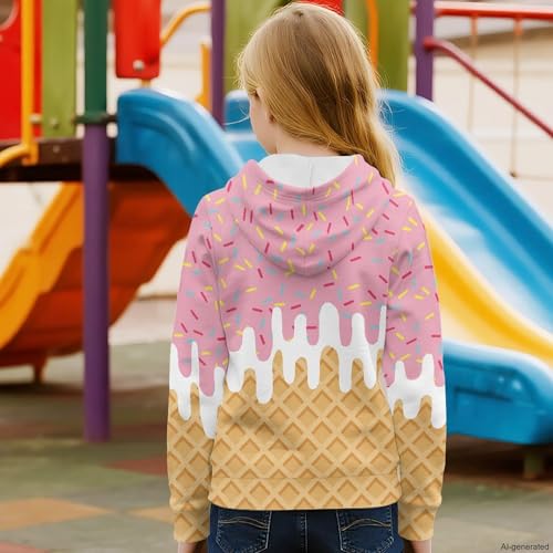 Image of Coloranimal Unisex Girls and Boys Long Sleeve Hoodies Hoody Athletic Pullover Sweatshirts Tops Age 6-16year