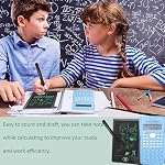 KK-82MS-D Calculatrice scientifique avec 4.4 de pouce LCD Écriture de tablette, affichage en deux lignes, 240 Fonctions pour la maison, l'école et le bureau