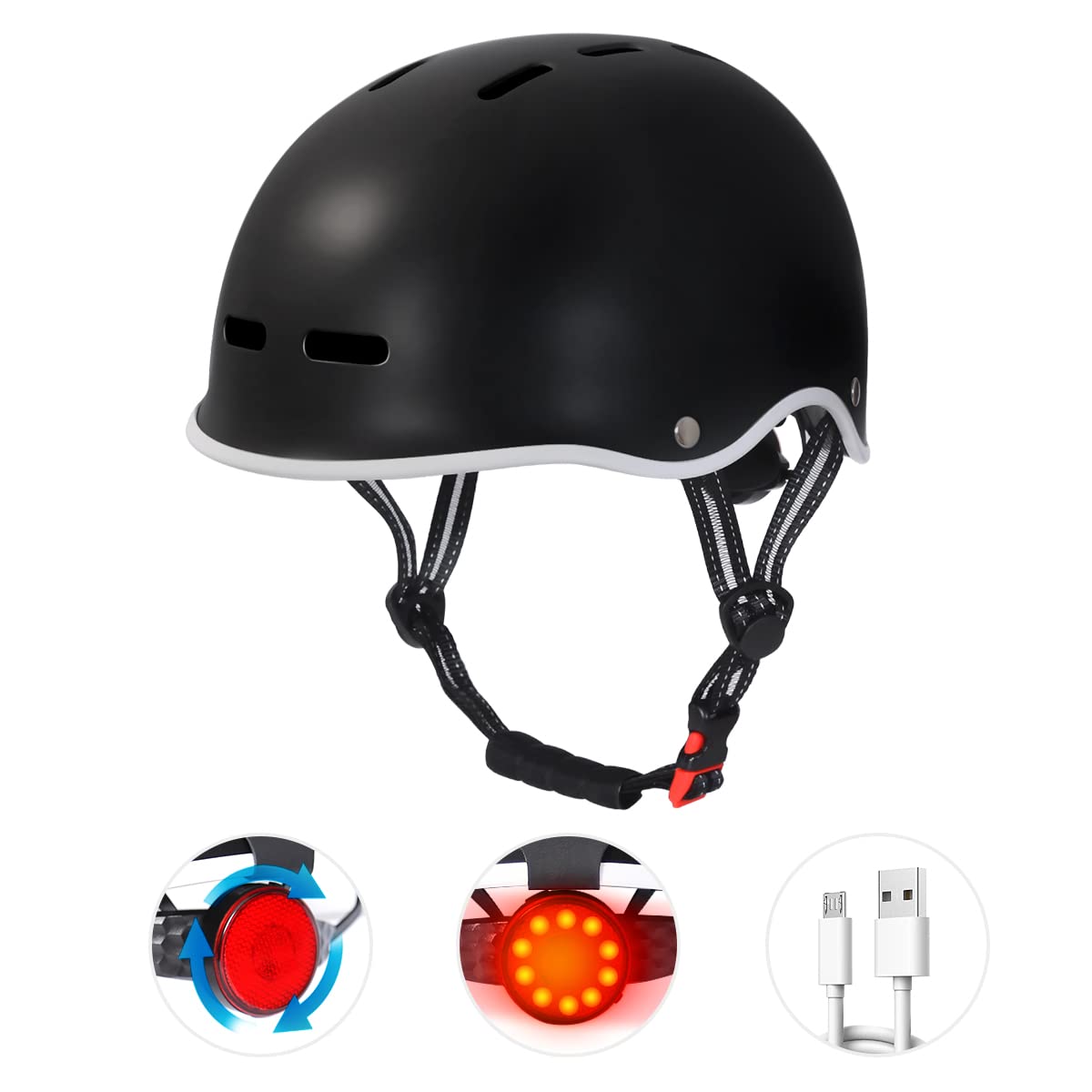 Casque De Moto Demi-Casque De Style Allemand Approuvé Par Le ECE Casque De Moto Cruiser Scooter Cool Pour Hommes Et Femmes Casque De Style Jet Street Cruiser B, XL=(59~60cm