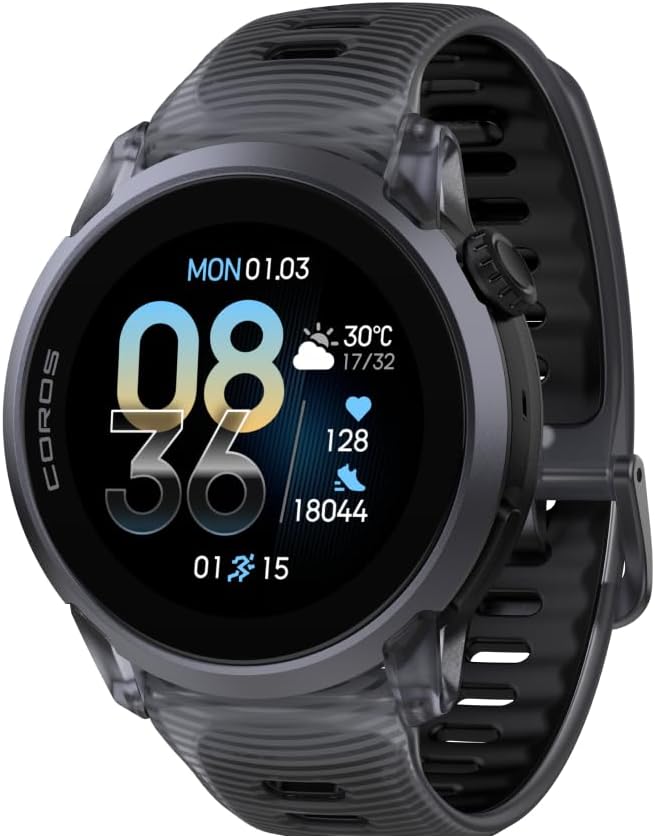 PACE 4 Ultralight Sport GPS Watch (Black Crystal, Aluminum) | 1.2" AMOLED Touchscreen,19 days of daily use, Voice Control, Advanced Training Tools, Accurate GPS, Heart Rate Monitor