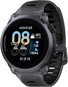 COROS PACE 4 Ultralight Sport GPS Watch, 1.2" AMOLED Touchscreen,19 Days of Daily use, Voice Features, Advanced Training Tools, Accurate GPS, Heart Rate Monitor, Run Black Crystal