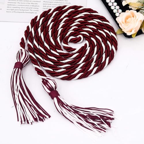 Image of GraduationMall Graduation Honor Cord 68 inch MaroonWhite