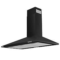 CIARRA CAB9201A Cappa Aspirante 90 cm Classe A – Illuminazione LED-370m³, h- Riciclaggio o Evacuazione – Camino estensibile -Nero