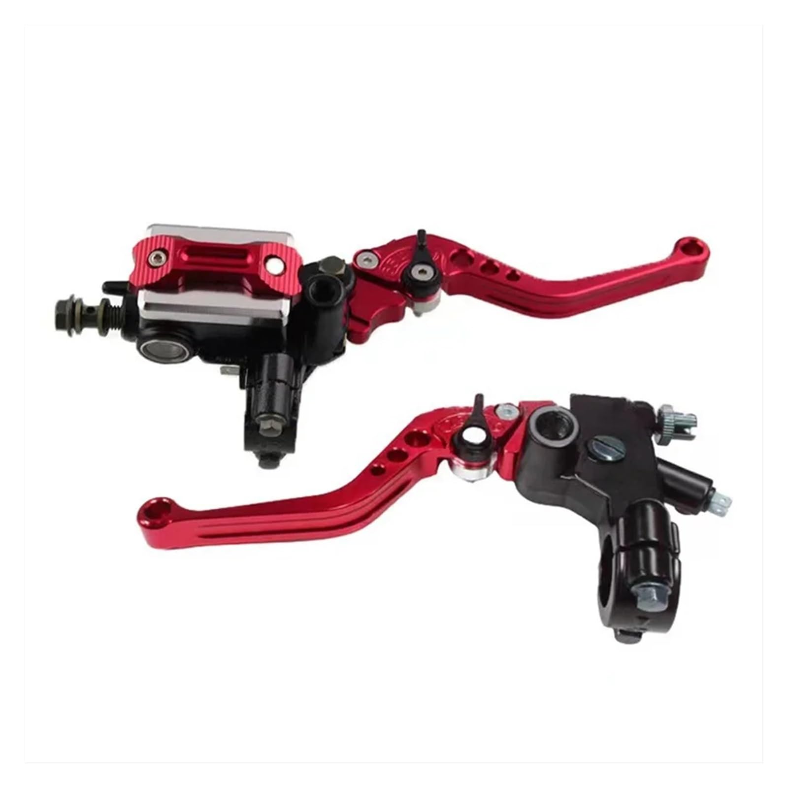 Twixral Motorbike Brake Levers Modified Upper Pump Hydraulic Brake Main Upper CNC Aluminum Handle Clutch(Red)