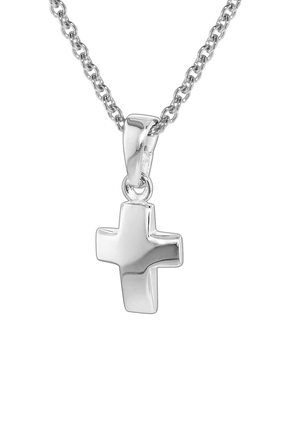 trendor Silber Kinder-Halskette mit Kreuz-Anhänger 35787