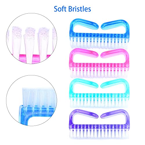 Ghelonadi Plastic Nail Cleaning Scrubbing Brush Multipurpose Manicure Tools for Men Women Fingernail and Toenail Scrub Cleaning Brushes - Image 2