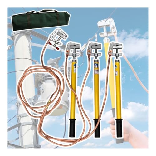 Fil cuivre souple de mise à la terre 25 mm² avec 3 piquets pour réseau 10 kV
