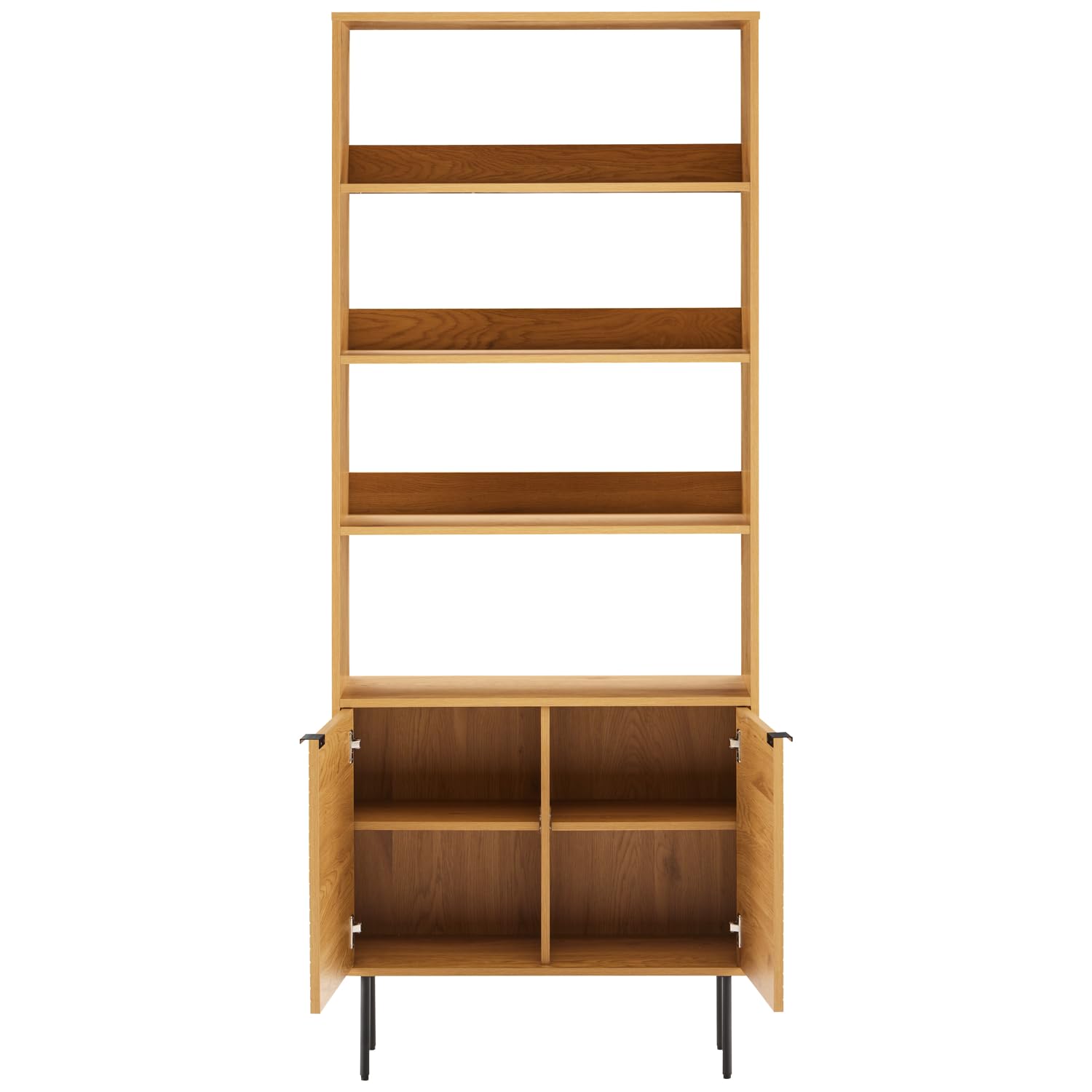 Happy Garden Libreria in Legno STINNA, 4 Ripiani, 2 Ante, Fino a 20 kg per ripiano, Perfetta per organizzare i Vostri Oggetti con Stile