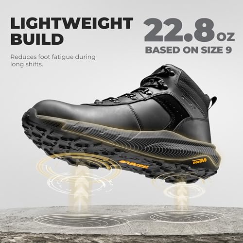 Image of NORTIV 8 Composite Toe Boots for Men Work Boots Anti-Fatigue Waterproof Lightweight Non-Slip ASTM F2412-24 for Warehouse Construction DriftShield-nano