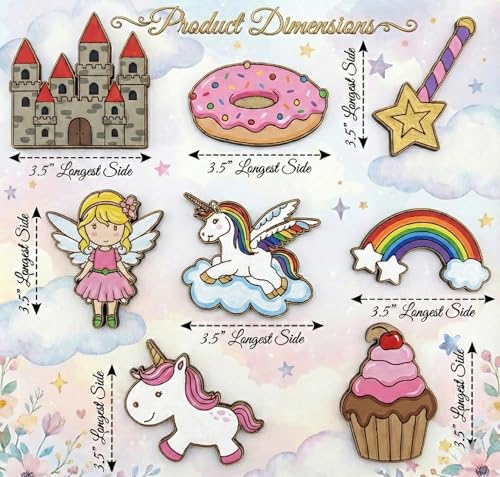 Image of ImagiVibe Paint Your Own Unicorn Fairy Tale Fridge Magnets Kit for Kids Girls | 8 MDF Cutouts DIY Painting Activity | Creative Screen-Free Art & Craft Kit | Made in India (Unicorn)