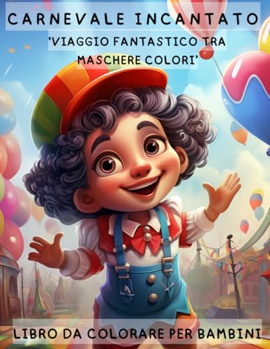 Carnevale Incantato: 'Viaggio Fantastico tra Maschere e Colori': Libro da Colorare per Bambini, Esplora il Mondo Magico del Carnevale con Questo Libro da Colorare Unico