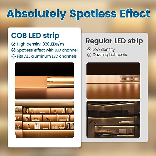 Tira LED COB 5 metros color blanco cálido 3000K Muzata miniatura 2