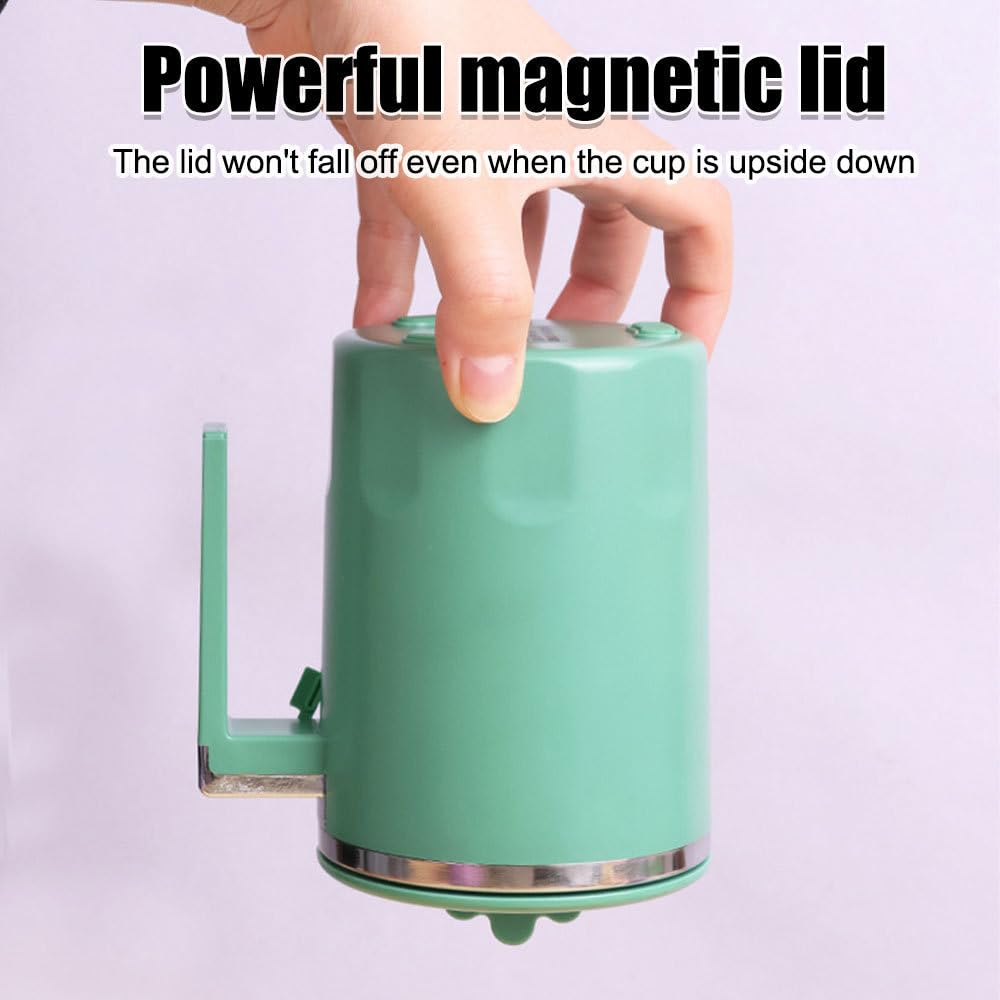 DONGKER Tazza Automescolante, 350ML Tazze Miscelazione Automatica in Acciaio Inossidabile Impermeabile IPX6, USB Bicchieri Autoagitante Magnetica con Coperchio per Case, Ufficio, Viaggio