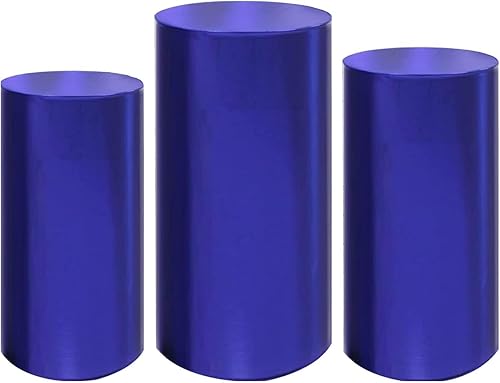 Miniatura 10 de Fundas de soporte de cilindro de fiesta para soportes de pedestal de cilindro de metal, cubierta elástica de bronce para fiestas, cumpleaños, bodas