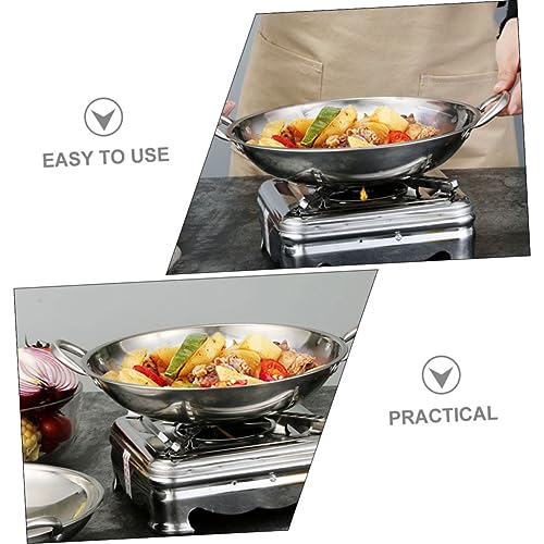 Wok de acero inoxidable con doble mango miniatura 7