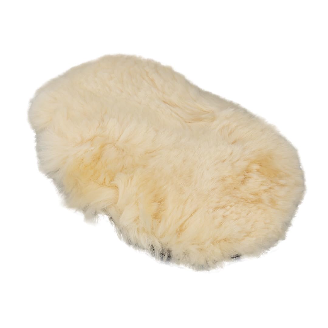 Maxshine Guante de lana de piel de oveja premium, guantes de lana de corderos reales para lavado de coche, almohadilla de lavado de piel de cordero ultra suave