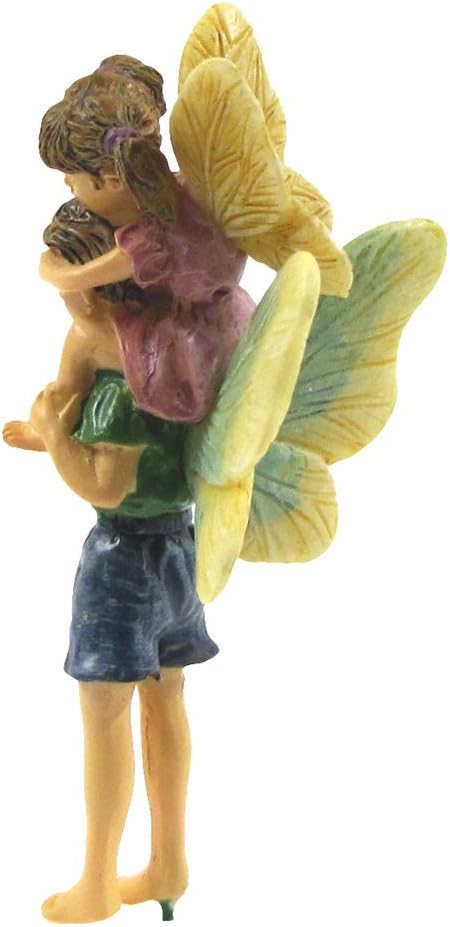 Treasure Gurus Mini Fairy Girl Boy Siblings Kids Piggyback Ride Figurine Garden Accessory Dollhouse Decor Ornament - Image 4