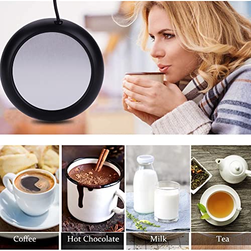 Calentador de tazas USB negro para mesa de oficina 7