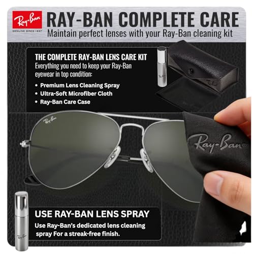 Image of Ray-Ban RB3025 AVIATOR MIRROR Pilot Shaped Sunglasses for Men & Women with Official RAYBAN Eyewear Kit