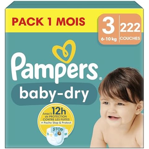 Couches Pampers Baby-Dry Taille 3 Cover