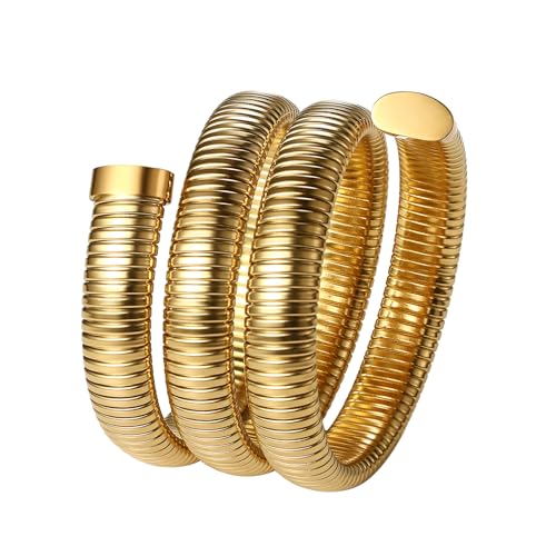 Bracelet manchette serpent plaqué or à offrir pour un anniversaire