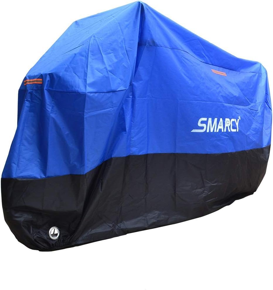 Funda para moto impermeable y a prueba de UV tamaño XXL en azul y negro