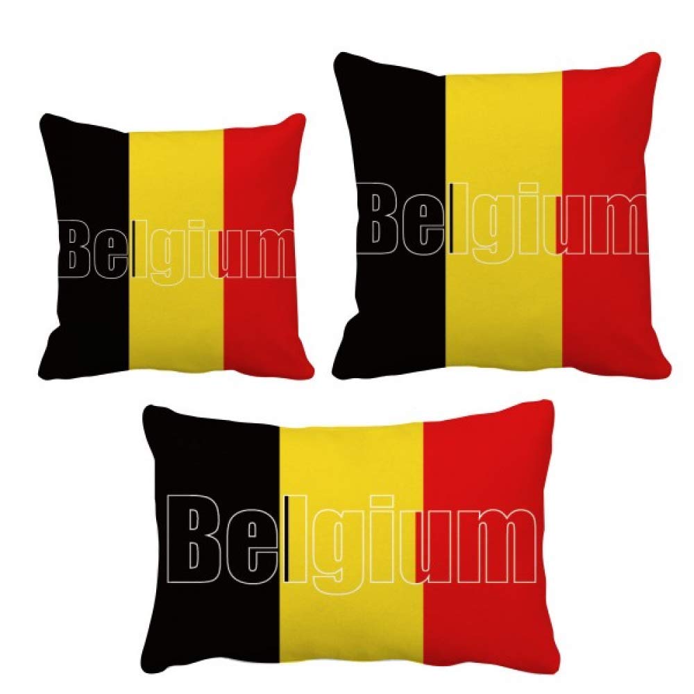 Coussin Belgique personnalisé drapeau belge ensemble haut de gamme pour sofa