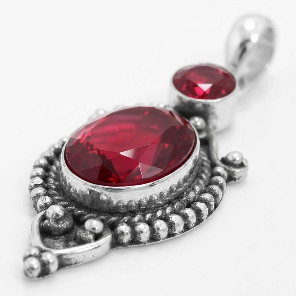 JEWELOPORIUM Natural Gemstone Pendant Necklace For Women Amethyst, Carnelian, Rose Quartz, Crystal Oval - Round Boho 925 Sterling Silver Plated Handmade Jewelry