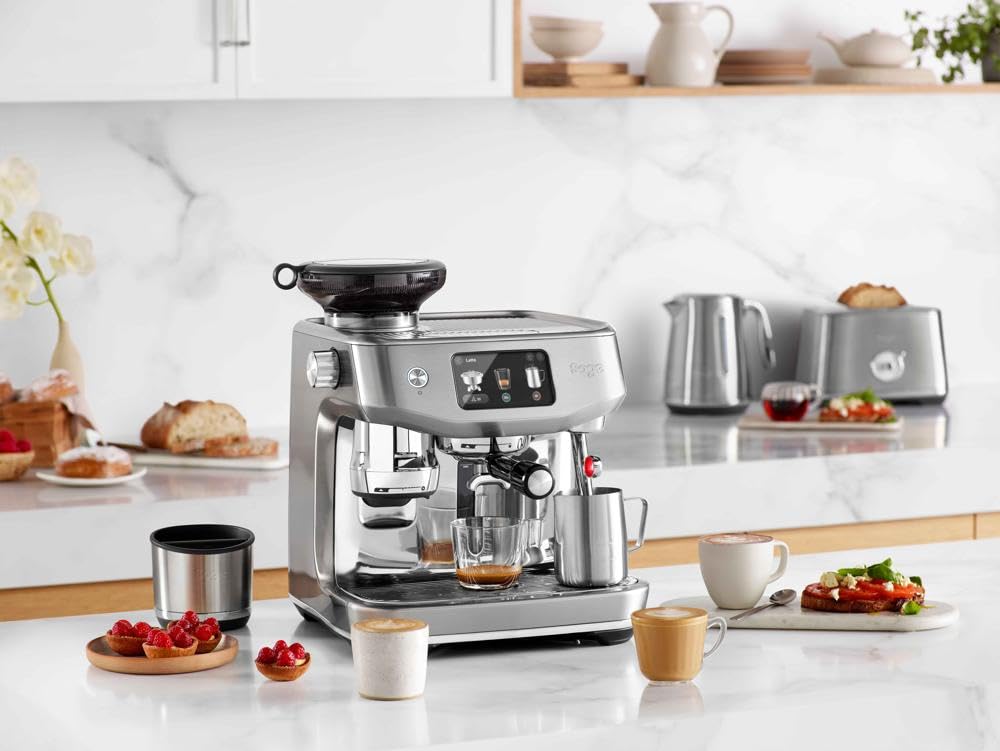 Sage Oracle Jet, Cafetera Automática con Molinillo, Acero Inoxidable | Molienda, Dosificación & Apisonado Automáticos, Doble Caldera, Portafiltro de 58 mm, Control LCD Intuitivo