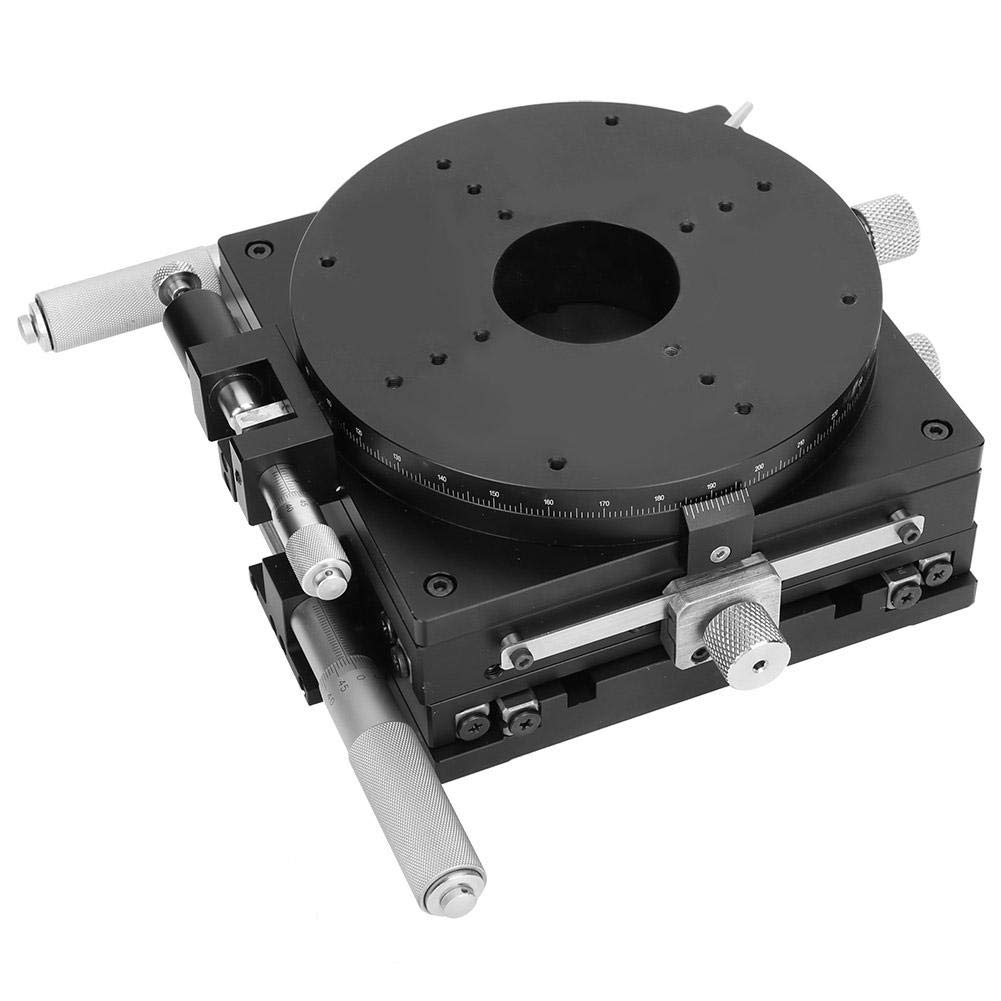 SEMXYR-160 XYR 3 Axis Manual Precision Linear Stage, 160x160x80mm Trimming Bearing Tuning Sliding Table, XYR Stage