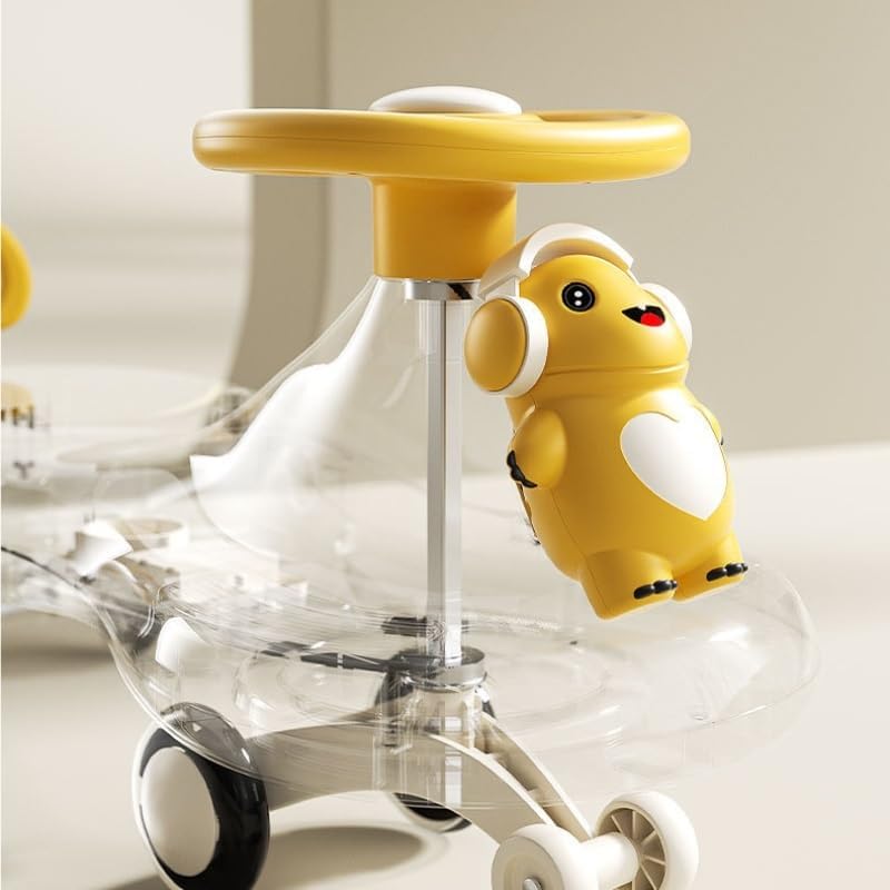 Wiggle Car for Kids for Boys and Girls Twist, Turn, Wiggle Movement to Steer Swing Car with Music Light(Blue)