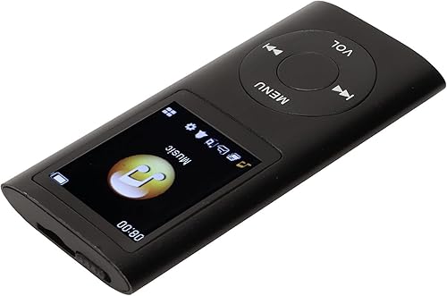 Reproductor de MP3 Elegante multifuncional sin pérdida Sonido delgado Pantalla LCD de 1.8 pulgadas Reproductor de música MP3 portátil (negro)