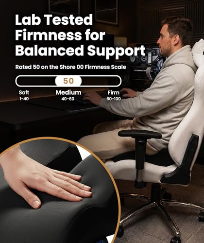 Image of Elevate Series by Everlasting Comfort Doctor Recommended Memory Foam Seat Cushion for Office Chairs & Car - Ergonomic Desk Accessories - Cushions for Tailbone Pain Relief (Charcoal Black, Large)