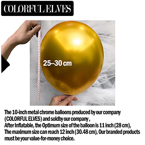 Image of Metallic Gold Balloons 10 inches 100 Pack Thicken Helium Shiny Chrome Gold Party Balloon