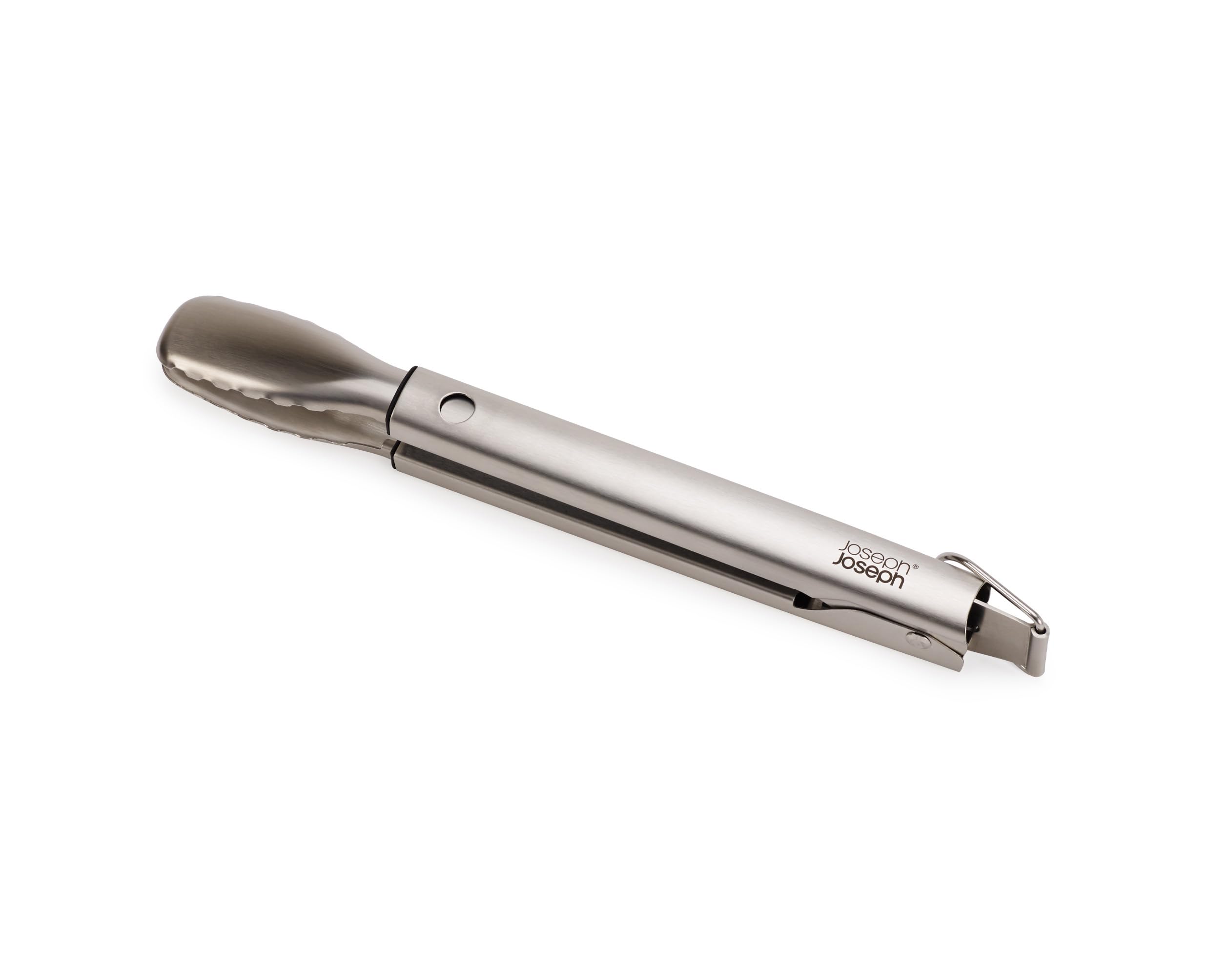 Joseph Joseph GrillOut Pinzas para barbacoa de Acero Inoxidable, Retráctil, Agarre de Precisión, Fácil de Limpiar