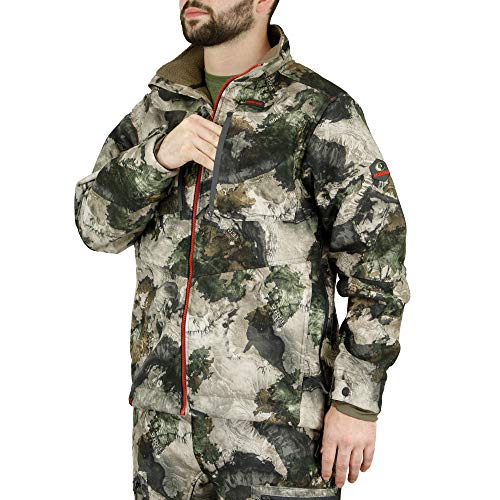 Image of Mossy Oak Sherpa Fleece Lined Camo Hunting Jacket for Men