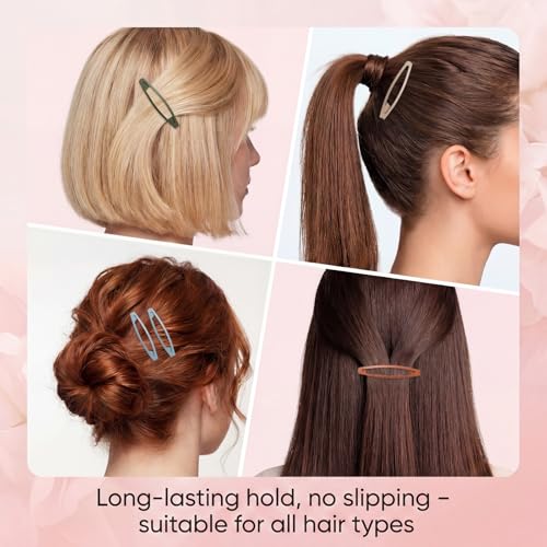 20 pinzas para cabello metálicas coloridas miniatura 5