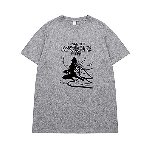 [MEALX] ゴースト イン ザ シェル Ghost in the Shell 攻殻機動隊 アニメ 漫画 流行 Tシャツ メンズ/レディース スポーツ 夏服 復古 人気 プリント シャツ トップス 半袖 無地 通気性 ファッション ゆったり おもしろTシャツ