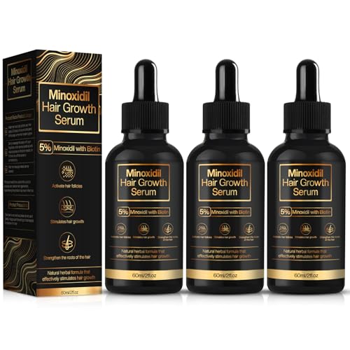 5% Minoxidil Hair Growth for Men and Women, Minoxidil Hair Growth Serum, Promotes Hair Growth, Strengthens Hair Follicles, Helps Prevent Hair Fall and Hair Loss