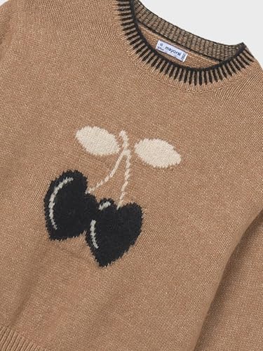 Mayoral Jacquard Jumper for Girls Camel3