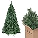 Price comparison product image SALCAR 7ft Christmas Tree, Artificial Christmas Tree With Metal Stand, Spruce Pine Tree 210cm Xmas Tree, 7 ft Quick Setup Tree, Christmas Decoration