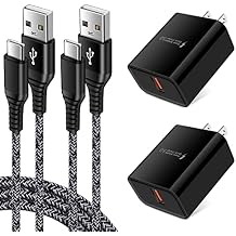 Adaptive Fast Charger Android Charger with 3ft USB Type C Cable Fast Charging for Samsung Galaxy A56 A32 5G A17 A16 A15 A14 A13 A12 A55 A54 A53 A52 A36 A35 A03S S26 Ultra S25 S24 FE S23 S22 S21 S20