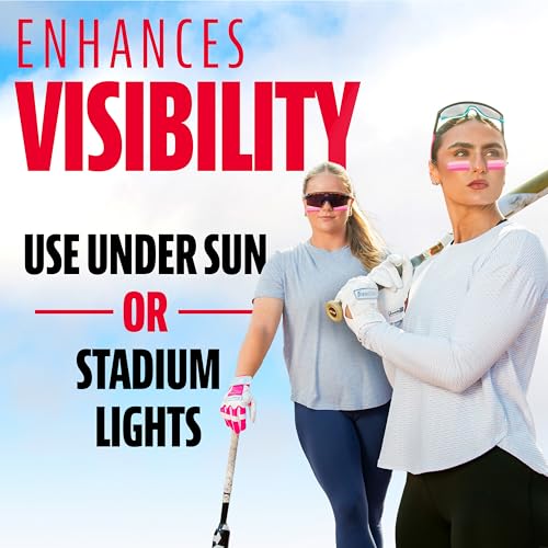 Image of Franklin Sports Eye Black Stick - Pink Fusion | Reduces Sun + Stadium Glare, Non-Toxic Beeswax Formula, Smudge-Proof for Lacrosse + Game Day, Includes Carabiner Clip
