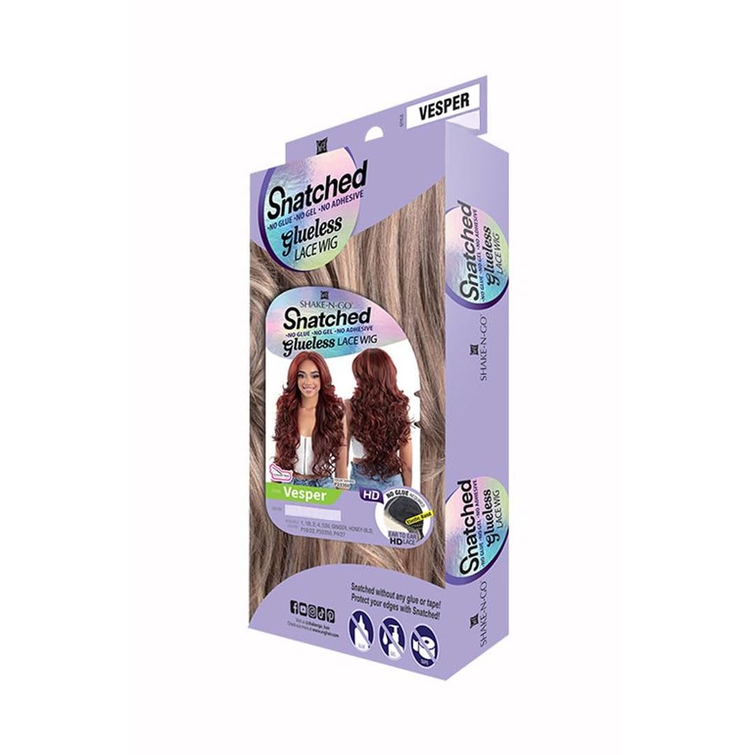 Shake-N-Go Snatched Glueless Lace Synthetic Wig - Vesper (1B OFF BLACK)