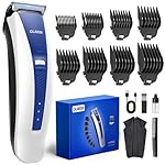 GLAKER Clippers for Hair Cutting - Cordless 2 in 1 Versatile Hair Trimmer with 10 Guards, Extra Detachable Blade & Turbo Motor, Professional Barber Kit for Barbershop, Ideal Gift for Men