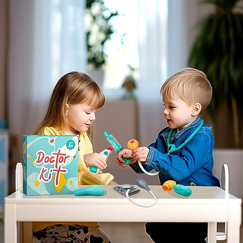 Uloveme 660-88 Doctor Kit For Toddlers 3-5 - Preschool Pretend Play Medical Kit With Stethoscope, Blood Pressure Cuff And Carrying Bag- Dress Up Toys thumb #1