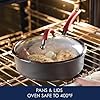 Rachael Ray - 87630 Rachael Ray Cucina Hard Anodized Nonstick Cookware Pots and Pans Set, 12 Piece, Gray with Red Handles #5